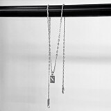 NU & MII Nora Personalised Tag Silver Necklace
