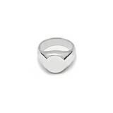 Outlet NU & MII Plain Signet Silver Ring