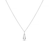 Petal Pearl Silver Necklace