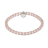 Vintage Rose Sparkle Silver Bracelet