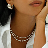 NU & MII Luella Pearl Silver Necklace