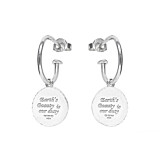 Creation Round Hoop Silver Earrings