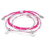 Neon Pink Silver Stack