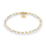 A Lot of Sparkle Gold Plated Charm Bracelet - Clear Crystal