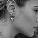Outlet NU & MII Havana Hoop Silver Earrings