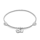 Lulu Silver Charm Bracelet - Four Heart Clover