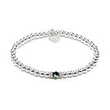 Seri Jet Black Silver Bracelet