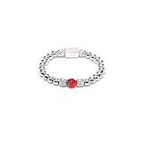 Aster Silver Ring - Carnelian