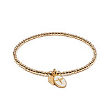 Santeenie Gold Plated Charm Bracelet - Cream Silhouette Angel