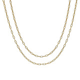 Outlet NU & MII Double Chain Gold Plated Necklace