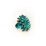 Pleather Flower Ring - Choice of Colour