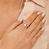 Santeenie Silver Charm Ring - Initial
