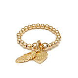 Santeenie Feather Gold-Filled Charm Ring