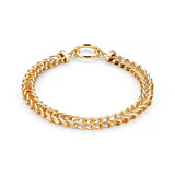 NU & MII Herringbone Chain Gold Plated Bracelet