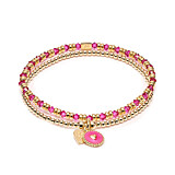 Kaleidoscope Gold Plated Bracelet Stack - Choice of Colour