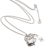 Heart Locket Silver Necklace - Choice of Initial