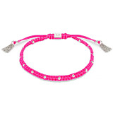 Neon Pink Silver Stack