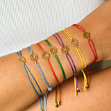 Crown Chakra Gold Friendship Bracelet - Purple