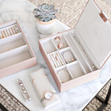Stackers Blush Leather Jewellery Box - Set of 3