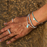 Outlet Enamel Heart Silver Friendship Bracelet - Choice of Colour