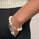 Toggle Pearl Silver Bracelet - Love Lock