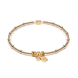 Personalised Zodiac Tag and Birthstone Gold Plated Bracelet