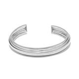 NU & MII Art Deco Silver Cuff