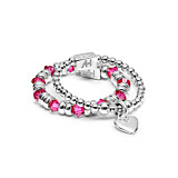 Kaleidoscope Silver Ring  Stack - Choice of Colour