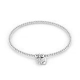 Santeenie Silver Charm Bracelet - Flower Cup