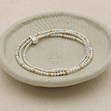 Verity Looped Personalised Silver and Gold Plated Bracelet
