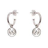 Outlet Third Eye Chakra Hoop Silver Earrings