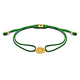 Heart Chakra Gold Friendship Bracelet - Green