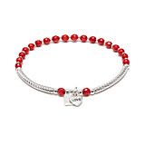 Outlet Pipa Rouge Silver Charm Bracelet - Love