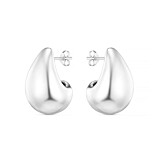 Liv Bentley Teardrop Oversized Silver Stud Earrings
