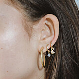 NU & MII Huggy Heart Gold Plated Hoop Earrings