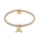 Anna Bella Initial Gold Charm Bracelet