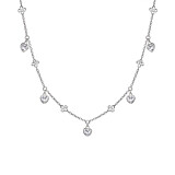 Garland of Hearts Silver Necklace