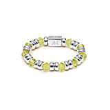 Joy Crystal Silver Ring - Lime