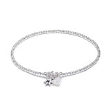 Zodiac Silver Charm Bracelet - Star Initial