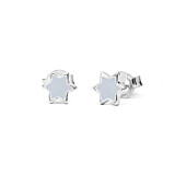 Enamel Star Silver Stud Earrings - Choice of Colour