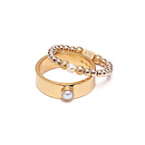 Akoya Gold Ring Stack