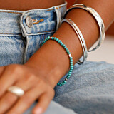NU & MII Boho Silver Bracelet - Ocean Blue