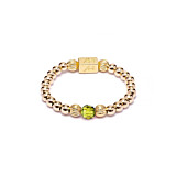 Aster Gold Plated Ring - Olivine