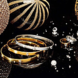 Outlet Samara Crystal Gold Plated Bangle - Clear Crystal