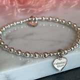 Mini Orchid Silver Charm Bracelet - Fabulous Mum