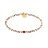Aster Gold Bracelet - Carnelian