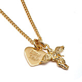 Stay Safe My Guardian Angel Gold Necklace