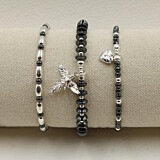 Hematite Disc Silver Bracelet - My Guardian Angel