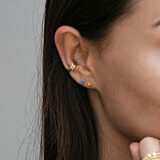 Outlet NU & MII Anya Amber Stud Gold Earrings
