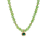 NU & MII Seville Green Gold Plated Necklace